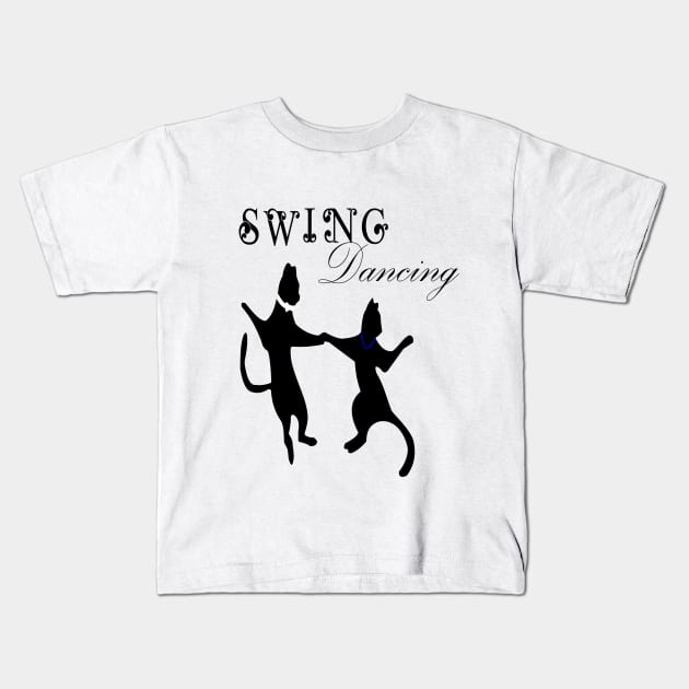 funny cats swing Kids T-Shirt by Ahmed1973